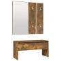 Flurmöbel-Set aus geräuchertem Eichensperrholz von vidaXL, Kleiderschränke - Ref: Foro24-3120197, Preis: 98,42 €, Rabatt: %