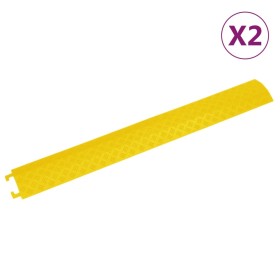 Bodenkabelschutzrampe 2 Stück gelb 98,5 cm von vidaXL, Straßen- und Verkehrszeichen - Ref: Foro24-153108, Preis: 23,98 €, Rab...