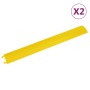 Floor cable protector ramp 2 pcs yellow 98.5 cm by vidaXL, Road and traffic signs - Ref: Foro24-153108, Price: 23,98 €, Disco...
