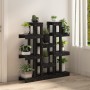 Solid black pine wood plant stand 104.5x25x109.5 cm by vidaXL, Pot stands - Ref: Foro24-822096, Price: 118,16 €, Discount: %