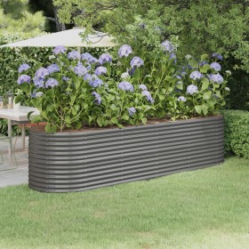 Jardinera arriate acero galvanizado gris 296x80x68 cm Jardinera arriate acero galvanizado gris 296x80x68 cm