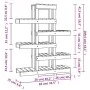 Soporte para plantas madera maciza pino negro 85x25x109,5 cm de vidaXL, Soportes para macetas - Ref: Foro24-822091, Precio: 6...