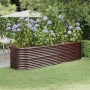 Jardinera arriate acero galvanizado marrón 296x80x68 cm