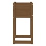 Jardinera madera maciza de pino marrón miel 40x40x81 cm de vidaXL, Maceteros y jardineras - Ref: Foro24-822128, Precio: 42,37...