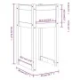 Jardinera madera maciza de pino marrón miel 40x40x81 cm de vidaXL, Maceteros y jardineras - Ref: Foro24-822128, Precio: 45,23...