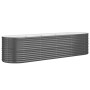 Jardinera arriate acero galvanizado antracita 296x80x68 cm