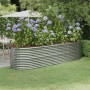 Jardinera arriate acero galvanizado plata 296x80x68 cm