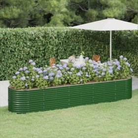 Jardinera arriate acero galvanizado verde 368x80x68 cm Jardinera arriate acero galvanizado verde 368x80x68 cm