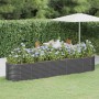 Jardinera arriate acero galvanizado antracita 368x80x68 cm