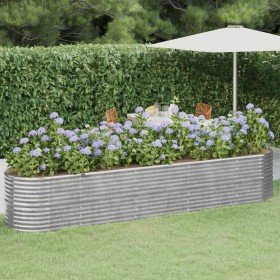 Jardinera arriate acero galvanizado plata 368x80x68 cm Jardinera arriate acero galvanizado plata 368x80x68 cm