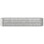 Jardinera arriate acero galvanizado plata 368x80x68 cm
