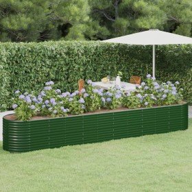 Jardinera arriate acero galvanizado verde 440x80x68 cm Jardinera arriate acero galvanizado verde 440x80x68 cm