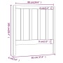 Bettkopfteil aus massivem schwarzem Kiefernholz, 95 x 4 x 100 cm von vidaXL, Kopf- und Fußteile - Ref: Foro24-822241, Preis: ...