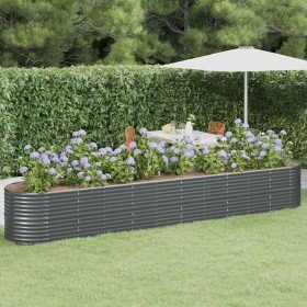 Jardinera arriate acero galvanizado antracita 440x80x68 cm Jardinera arriate acero galvanizado antracita 440x80x68 cm