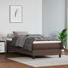 Brown synthetic leather pocket spring mattress 100x200x20 cm by vidaXL, Mattresses - Ref: Foro24-347745, Price: 154,53 €, Dis...