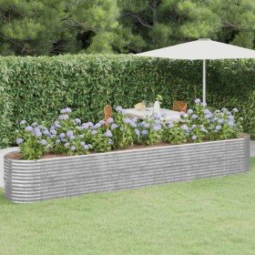 Jardinera arriate acero galvanizado plata 440x80x68 cm Jardinera arriate acero galvanizado plata 440x80x68 cm