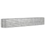 Jardinera arriate acero galvanizado plata 440x80x68 cm