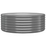 Jardinera arriate acero galvanizado gris 100x100x36 cm