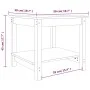 Schwarzer Couchtisch aus massivem Kiefernholz, 50 x 50 x 45 cm von vidaXL, Couchtisch - Ref: Foro24-822281, Preis: 53,30 €, R...