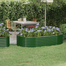 Jardinera arriate acero galvanizado verde 175x100x36 cm Jardinera arriate acero galvanizado verde 175x100x36 cm