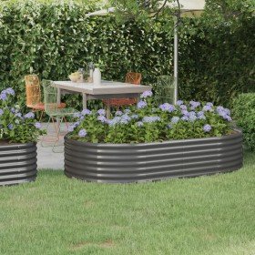 Jardinera arriate acero galvanizado gris 175x100x36 cm Jardinera arriate acero galvanizado gris 175x100x36 cm