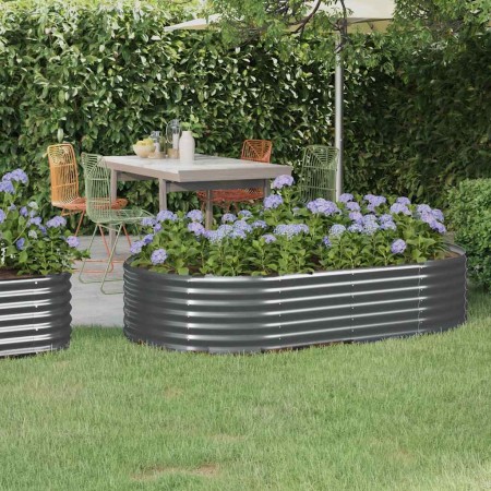 Jardinera arriate acero galvanizado antracita 175x100x36cm