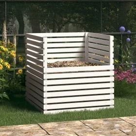 Compostador de madera maciza de pino blanco 100x100x102 cm de vidaXL, Compostadores - Ref: Foro24-822193, Precio: 126,00 €, D...