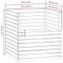 Solid white pine wood composter 100x100x102 cm by vidaXL, Composters - Ref: Foro24-822193, Price: 126,00 €, Discount: %