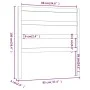 Cabecero de cama madera maciza de pino negro 95x4x100 cm de vidaXL, Cabeceros y pies de cama - Ref: Foro24-822236, Precio: 26...