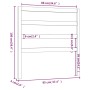 Solid black pine wood bed headboard 95x4x100 cm by vidaXL, Headboards and footboards - Ref: Foro24-822236, Price: 29,32 €, Di...