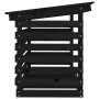 Leñero de madera maciza de pino negro 108x73x79 cm