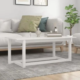 Couchtisch aus massivem weißem Kiefernholz, 110 x 55 x 45 cm von vidaXL, Couchtisch - Ref: Foro24-822168, Preis: 77,37 €, Rab...