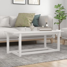 Mesa de centro de madera maciza de pino blanco 110x55x45 cm