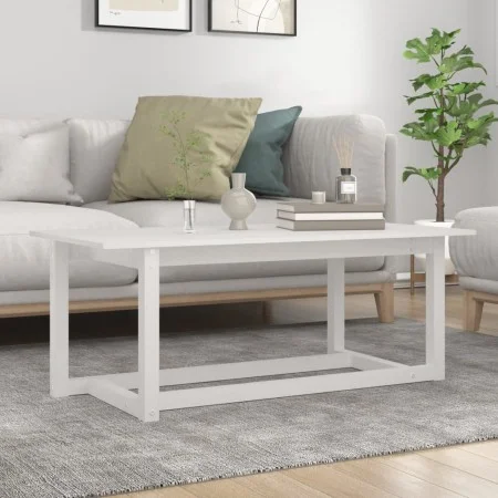 Couchtisch aus massivem weißem Kiefernholz, 110 x 55 x 45 cm von vidaXL, Couchtisch - Ref: Foro24-822168, Preis: 77,37 €, Rab...
