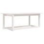 Couchtisch aus massivem weißem Kiefernholz, 110 x 55 x 45 cm von vidaXL, Couchtisch - Ref: Foro24-822168, Preis: 78,35 €, Rab...