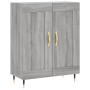 Aparador alto madera contrachapada gris sonoma 69,5x34x180 cm