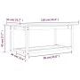 Couchtisch aus massivem weißem Kiefernholz, 110 x 55 x 45 cm von vidaXL, Couchtisch - Ref: Foro24-822168, Preis: 77,37 €, Rab...