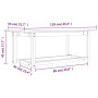 Couchtisch aus massivem weißem Kiefernholz, 110 x 55 x 45 cm von vidaXL, Couchtisch - Ref: Foro24-822168, Preis: 78,35 €, Rab...