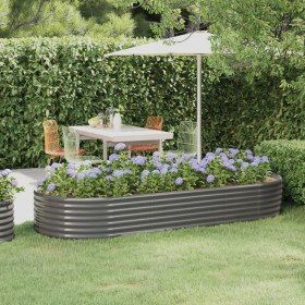 Jardinera arriate acero galvanizado gris 249x100x36 cm Jardinera arriate acero galvanizado gris 249x100x36 cm