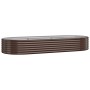 Jardinera arriate acero galvanizado marrón 249x100x36cm