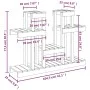 Pflanzenständer aus massivem Kiefernholz grau 104,5x25x77,5 cm von vidaXL, Topfständer - Ref: Foro24-822099, Preis: 74,91 €, ...