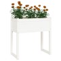 Jardinera madera maciza de pino blanco 78x40x81 cm