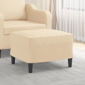 Reposapiés de tela crema 60x50x41 cm de vidaXL, Otomanas - Ref: Foro24-349281, Precio: 54,23 €, Descuento: %