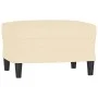 Cream fabric footstool 60x50x41 cm by vidaXL, Ottomans - Ref: Foro24-349281, Price: 53,41 €, Discount: %