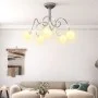 Lámpara de techo pantallas cristal redonda 5 bombillas LED G9 by vidaXL, ceiling lights - Ref: Foro24-337907, Price: 44,60 €,...