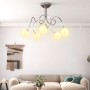 Lámpara de techo pantallas cristal redonda 5 bombillas LED G9 by vidaXL, ceiling lights - Ref: Foro24-337907, Price: 45,08 €,...