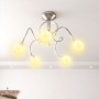 Deckenleuchte mit runden Glaslampenschirmen und 5 LED-G9-Glühbirnen von vidaXL, Deckenleuchten - Ref: Foro24-337907, Preis: 4...