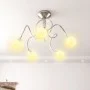 Lámpara de techo pantallas cristal redonda 5 bombillas LED G9 by vidaXL, ceiling lights - Ref: Foro24-337907, Price: 44,60 €,...