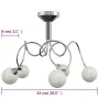 Lámpara de techo pantallas cristal redonda 5 bombillas LED G9 by vidaXL, ceiling lights - Ref: Foro24-337907, Price: 44,60 €,...