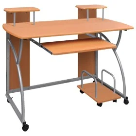 Brown plywood computer desk 110x52x88.5 cm by vidaXL, Desks - Ref: Foro24-20583, Price: 100,83 €, Discount: %